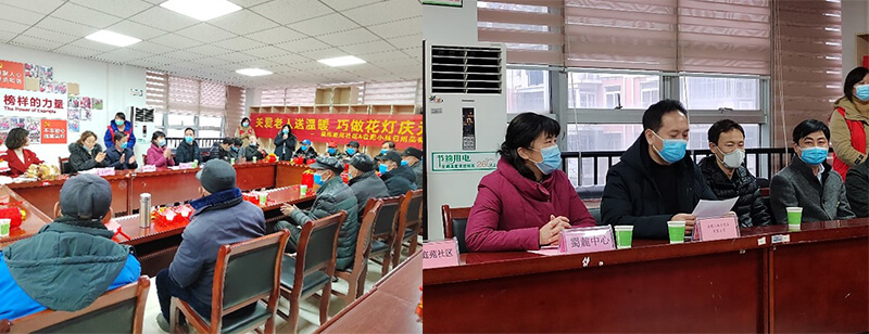 关爱老人送温暖 巧做花灯庆元宵